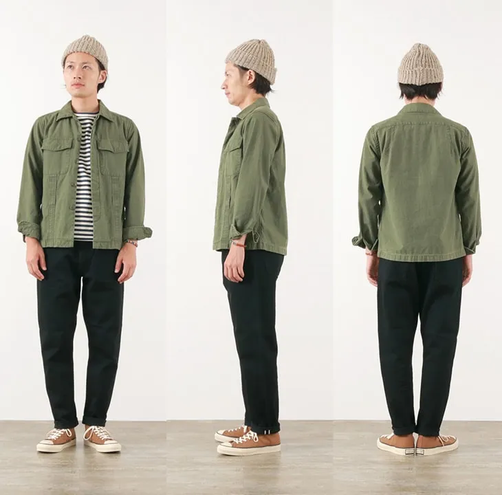 SANCA / Black denim tapered 5P trousers