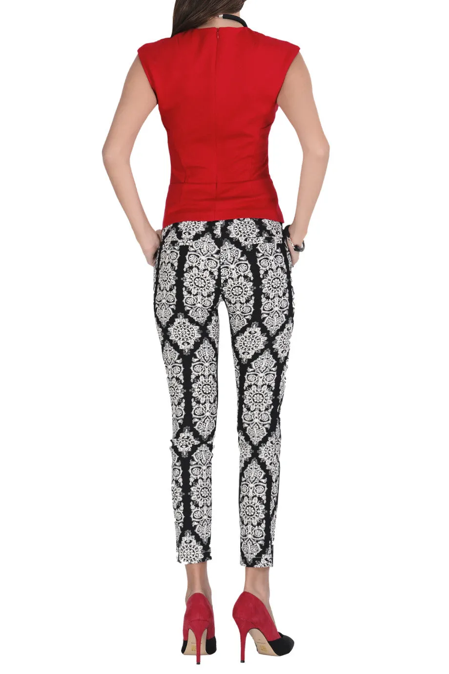SILA Black White Printed Pants