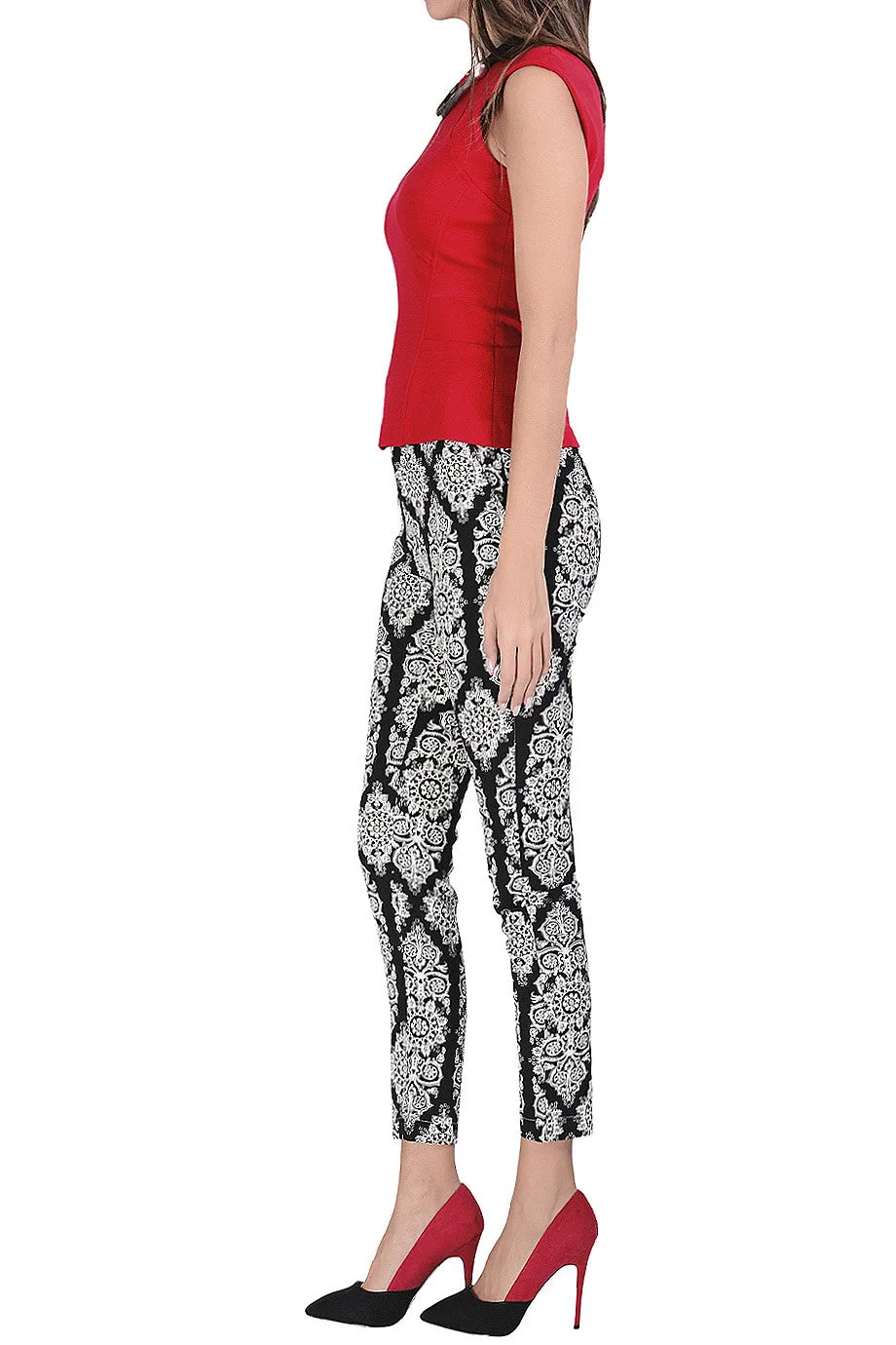 SILA Black White Printed Pants