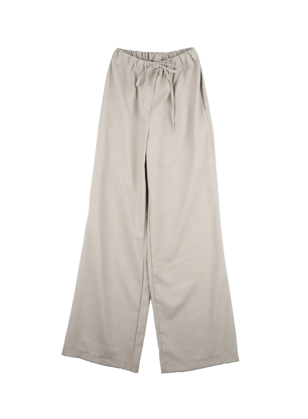Solid Wrap Wide Leg Trousers CA426
