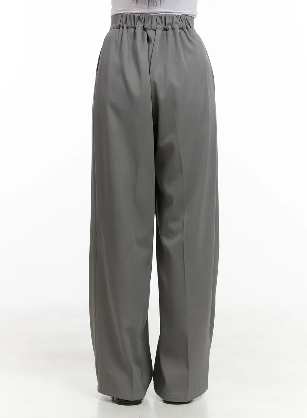 Tailored Pintuck Buttoned Pants and Crop Jacket Set OG416