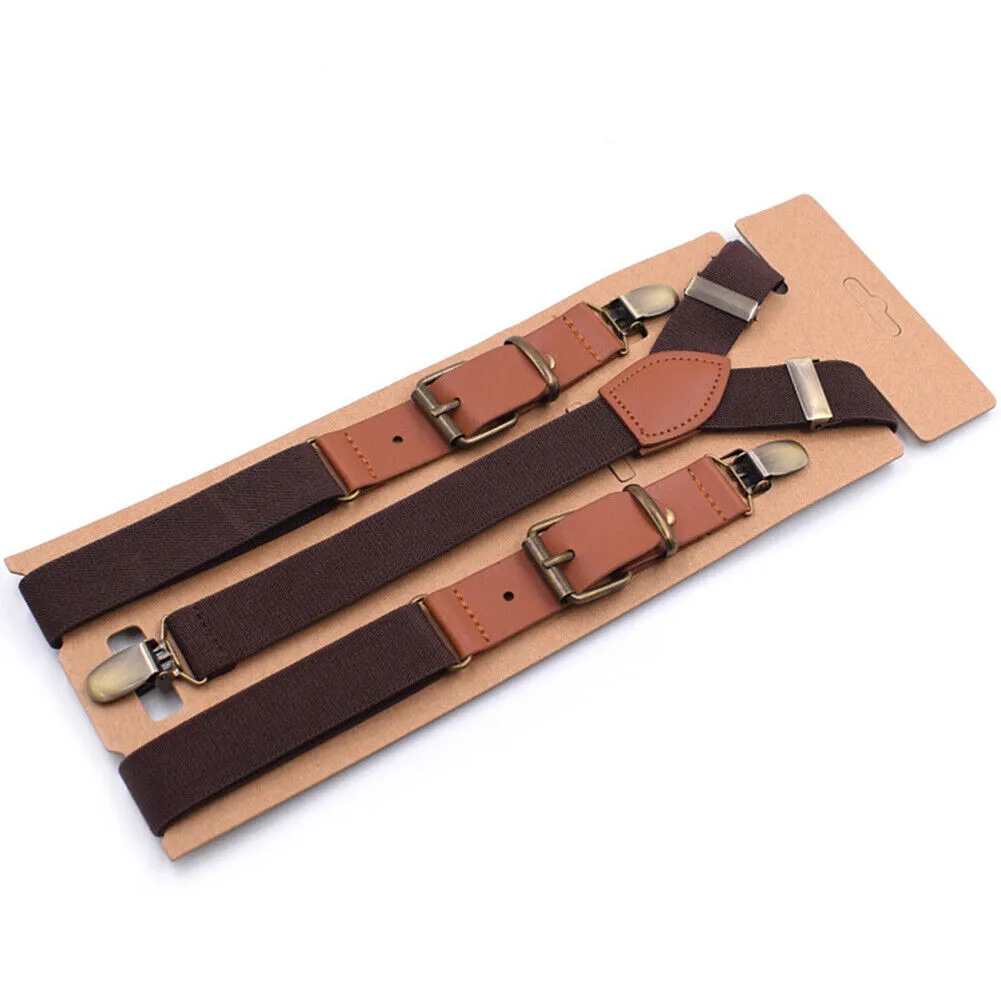 US 1-2 Pack Men Y Back Suspender Swivel Hook Adjustable Y-Shaped Elastic Belt