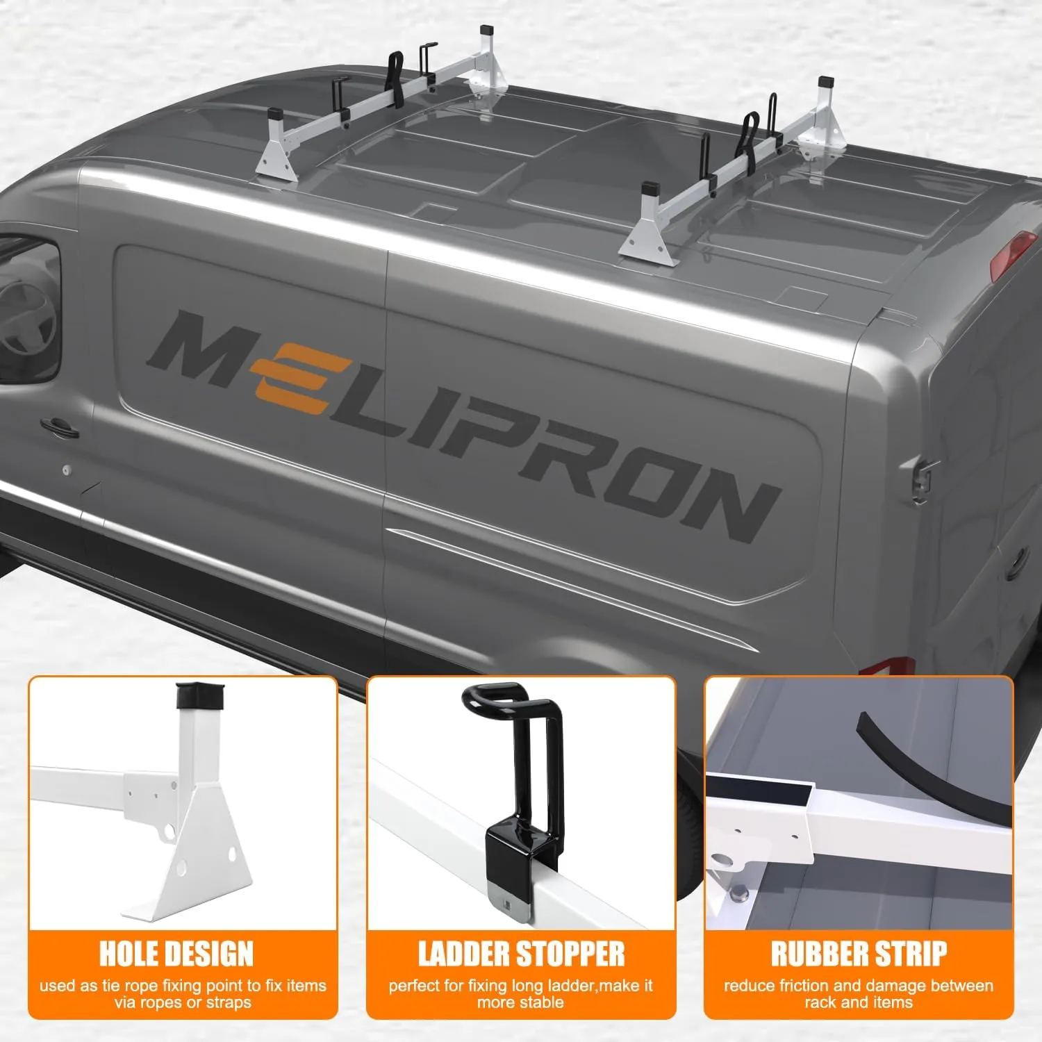 Van Roof Ladder Racks for RAM ProMaster City 2 Bars