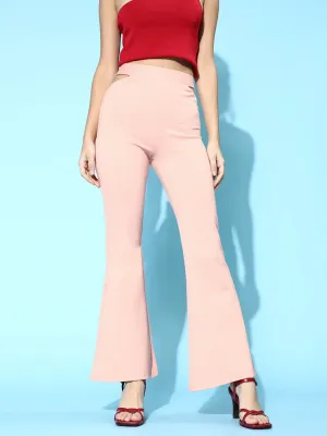Women Dusty Pink Side Cut Out Peekaboo Pants