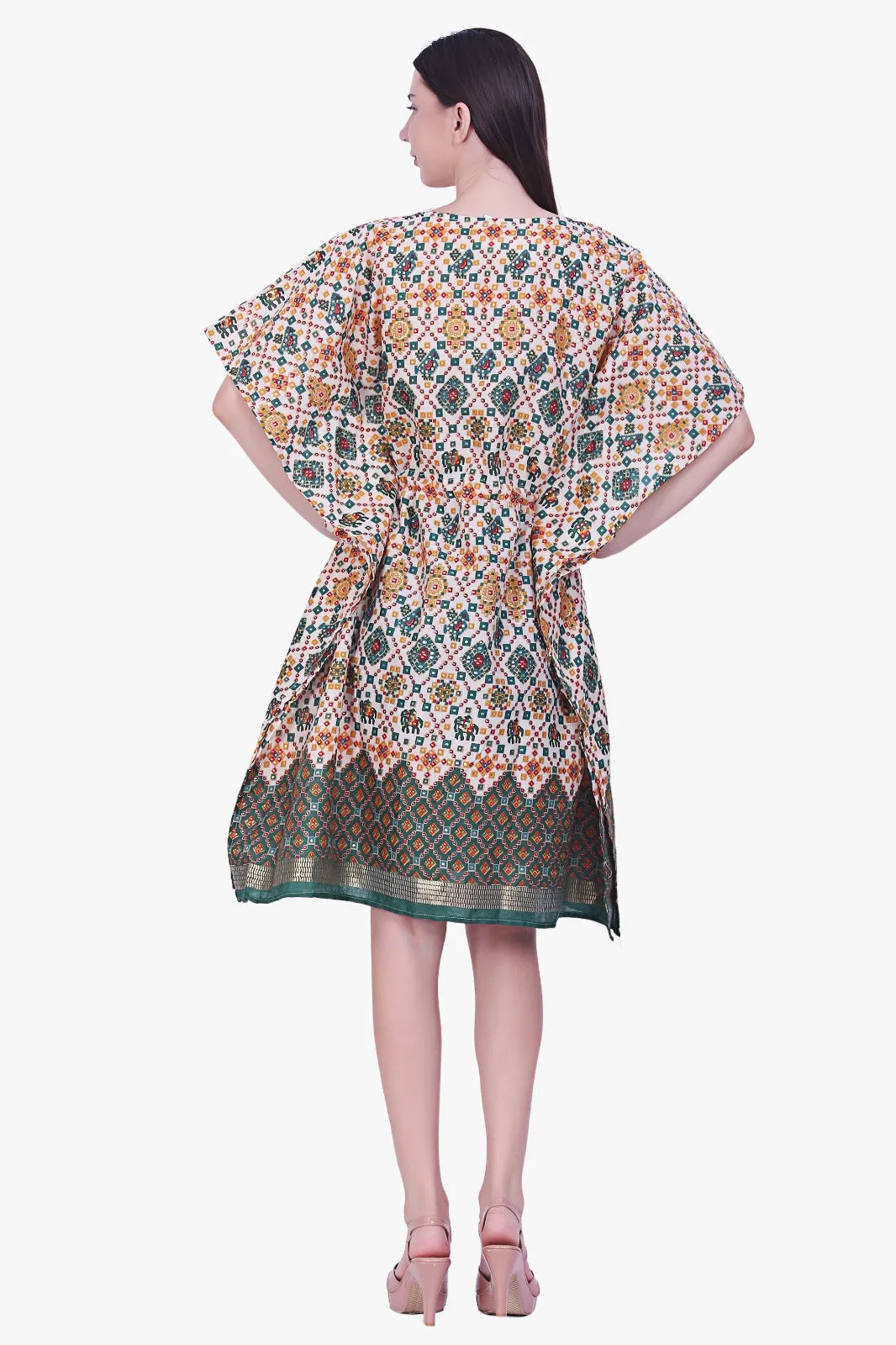 Women Rayon Multi Color Kaftan Free Size
