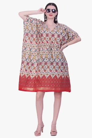 Women Rayon Multi Color Kaftan Free Size