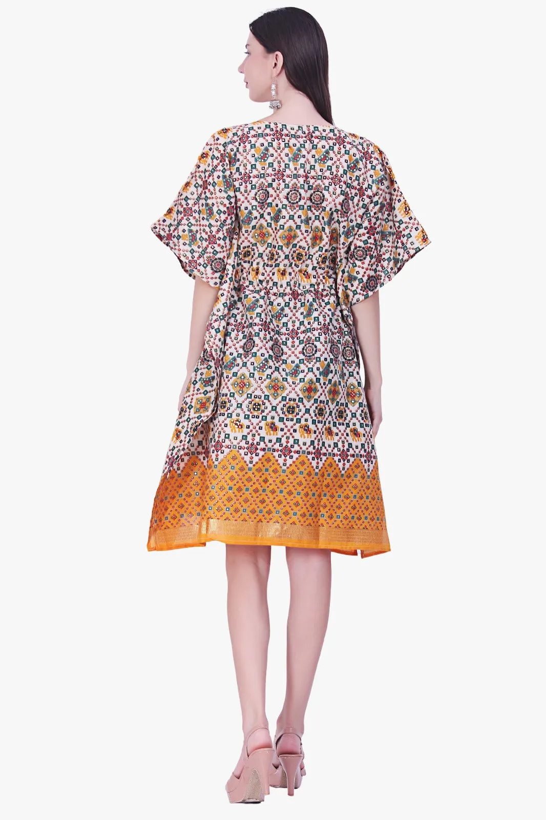 Women Rayon Multi Color Kaftan Free Size
